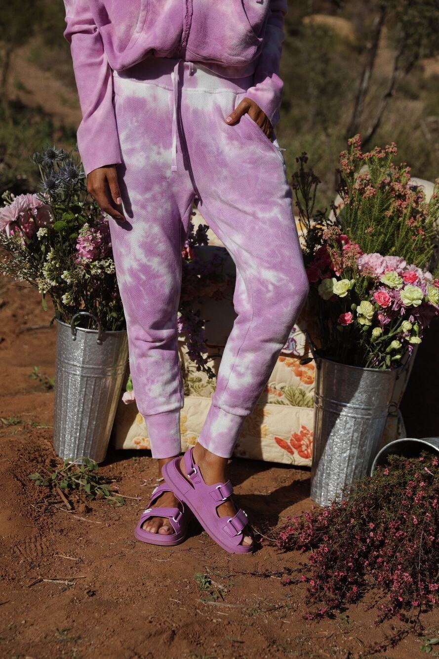 Bandier Juniper Jogger in Lavender Tie Dye